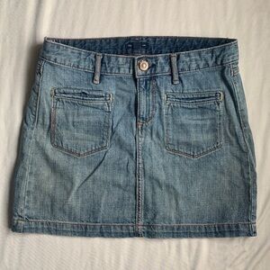 GAP Denim Mini Skirt Size / 100% Cotton Denim A-line Mini Skirt Size Small
